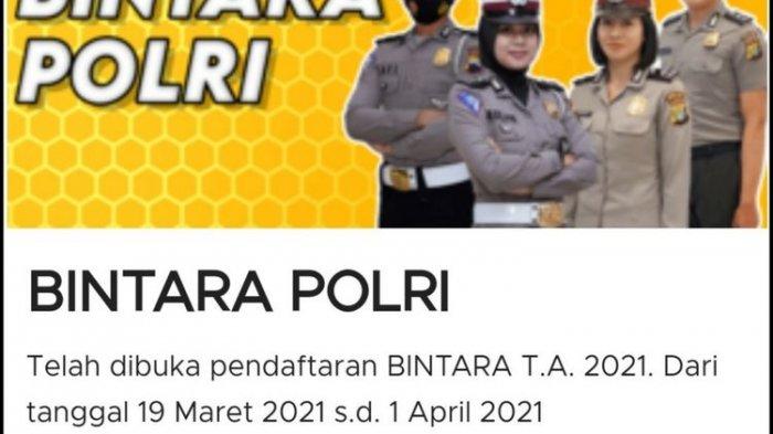 CHUTOGEL - Catat! Syarat Daftar Bintara Polri Lulusan SMK dan Diploma Ilmu